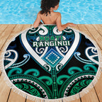 Aotearoa Ngati Ranginui Beach Blanket Maori Tribal Pattern