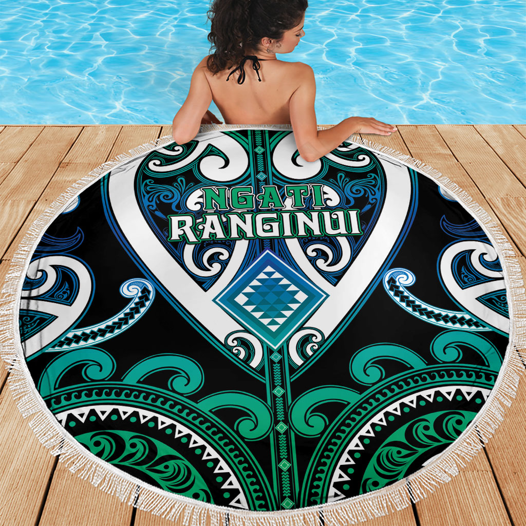 Aotearoa Ngati Ranginui Beach Blanket Maori Tribal Pattern