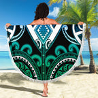 Aotearoa Ngati Ranginui Beach Blanket Maori Tribal Pattern