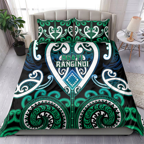 Aotearoa Ngati Ranginui Bedding Set Maori Tribal Pattern