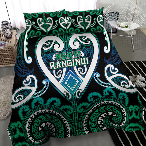 Aotearoa Ngati Ranginui Bedding Set Maori Tribal Pattern