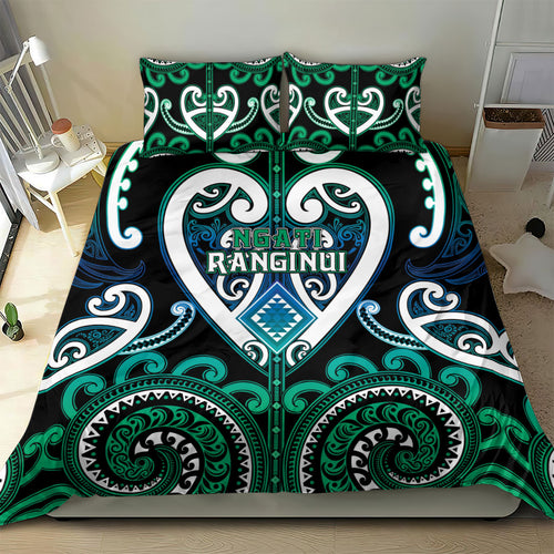 Aotearoa Ngati Ranginui Bedding Set Maori Tribal Pattern