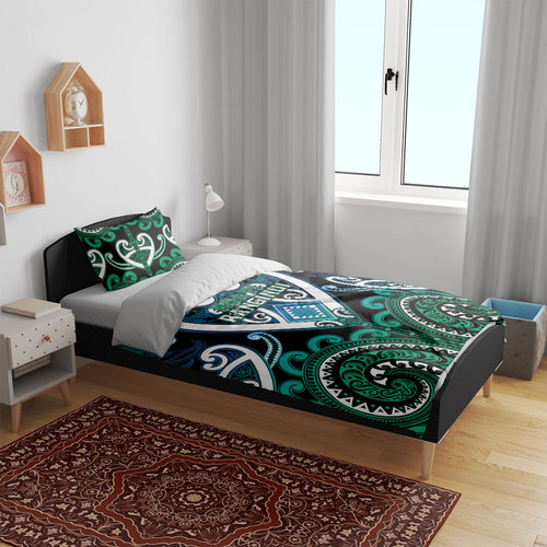 Aotearoa Ngati Ranginui Bedding Set Maori Tribal Pattern