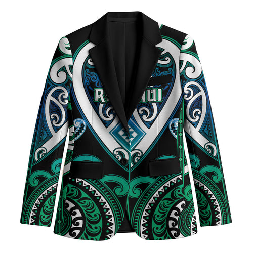 Custom Aotearoa Ngati Ranginui Blazer Maori Tribal Pattern