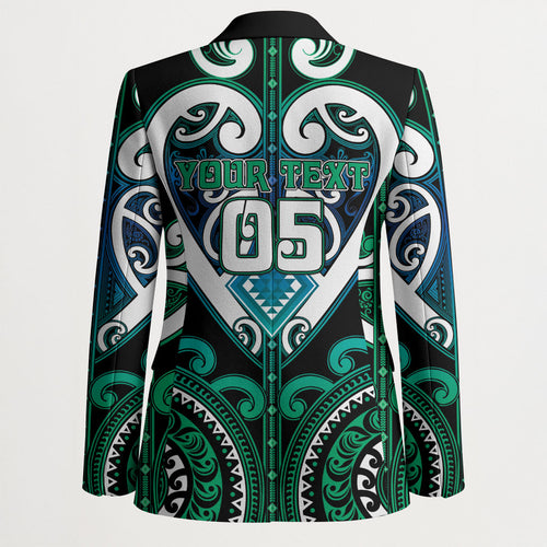 Custom Aotearoa Ngati Ranginui Blazer Maori Tribal Pattern