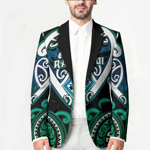 Custom Aotearoa Ngati Ranginui Blazer Maori Tribal Pattern