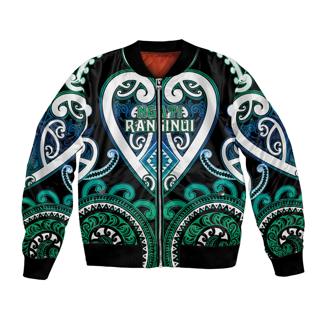 Custom Aotearoa Ngati Ranginui Bomber Jacket Maori Tribal Pattern