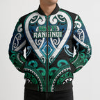 Custom Aotearoa Ngati Ranginui Bomber Puffer Jacket Maori Tribal Pattern