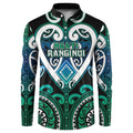 Custom Aotearoa Ngati Ranginui Button Sweatshirt Maori Tribal Pattern