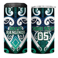 Custom Aotearoa Ngati Ranginui 4 in 1 Can Cooler Tumbler Maori Tribal Pattern