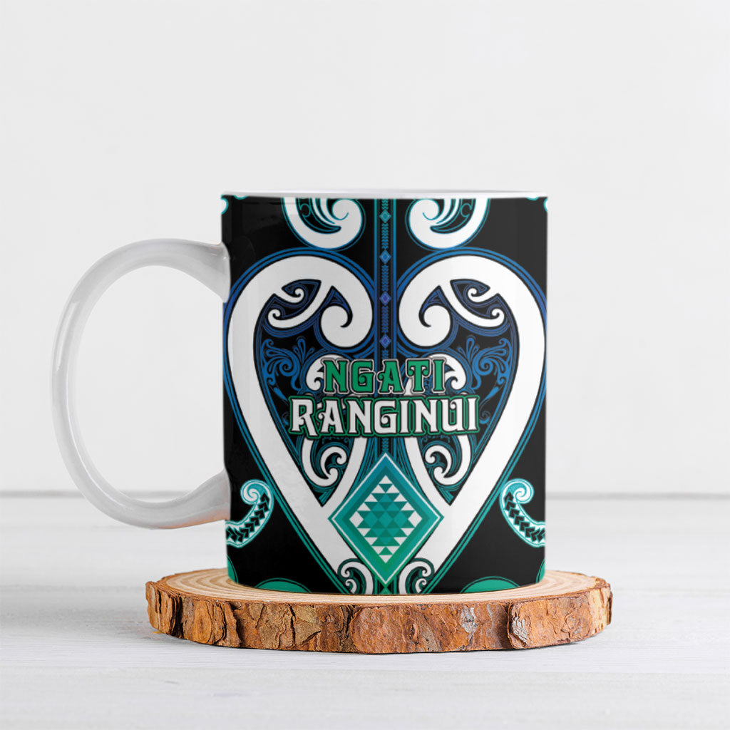 Custom Aotearoa Ngati Ranginui Ceramic Mug Maori Tribal Pattern