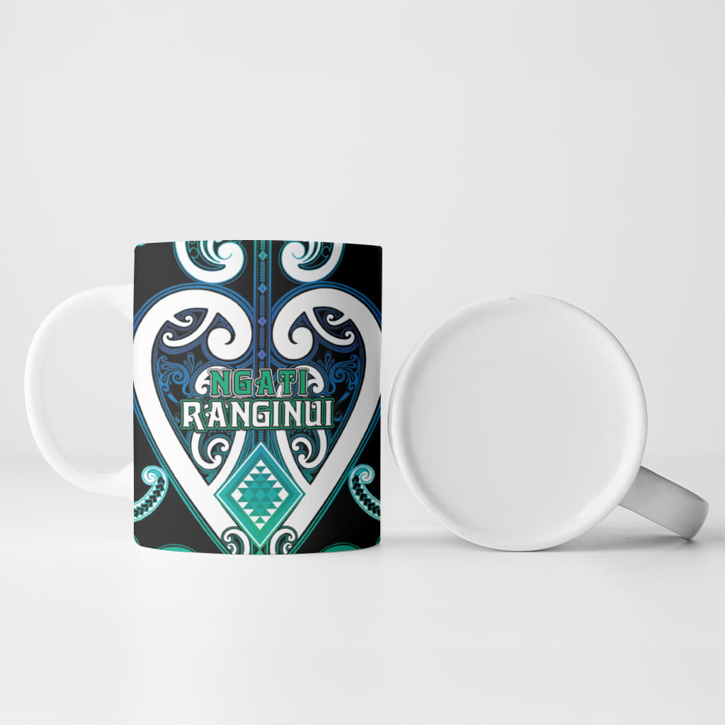 Custom Aotearoa Ngati Ranginui Ceramic Mug Maori Tribal Pattern