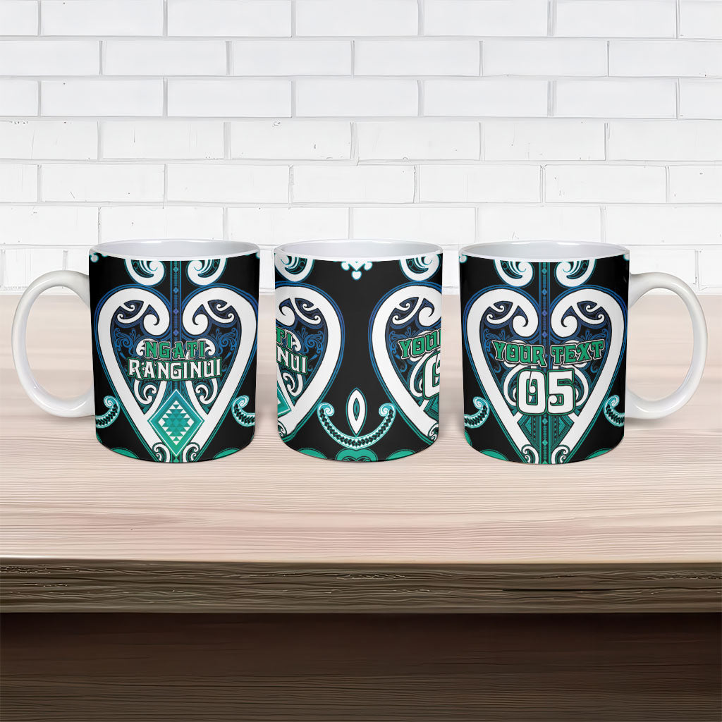 Custom Aotearoa Ngati Ranginui Ceramic Mug Maori Tribal Pattern