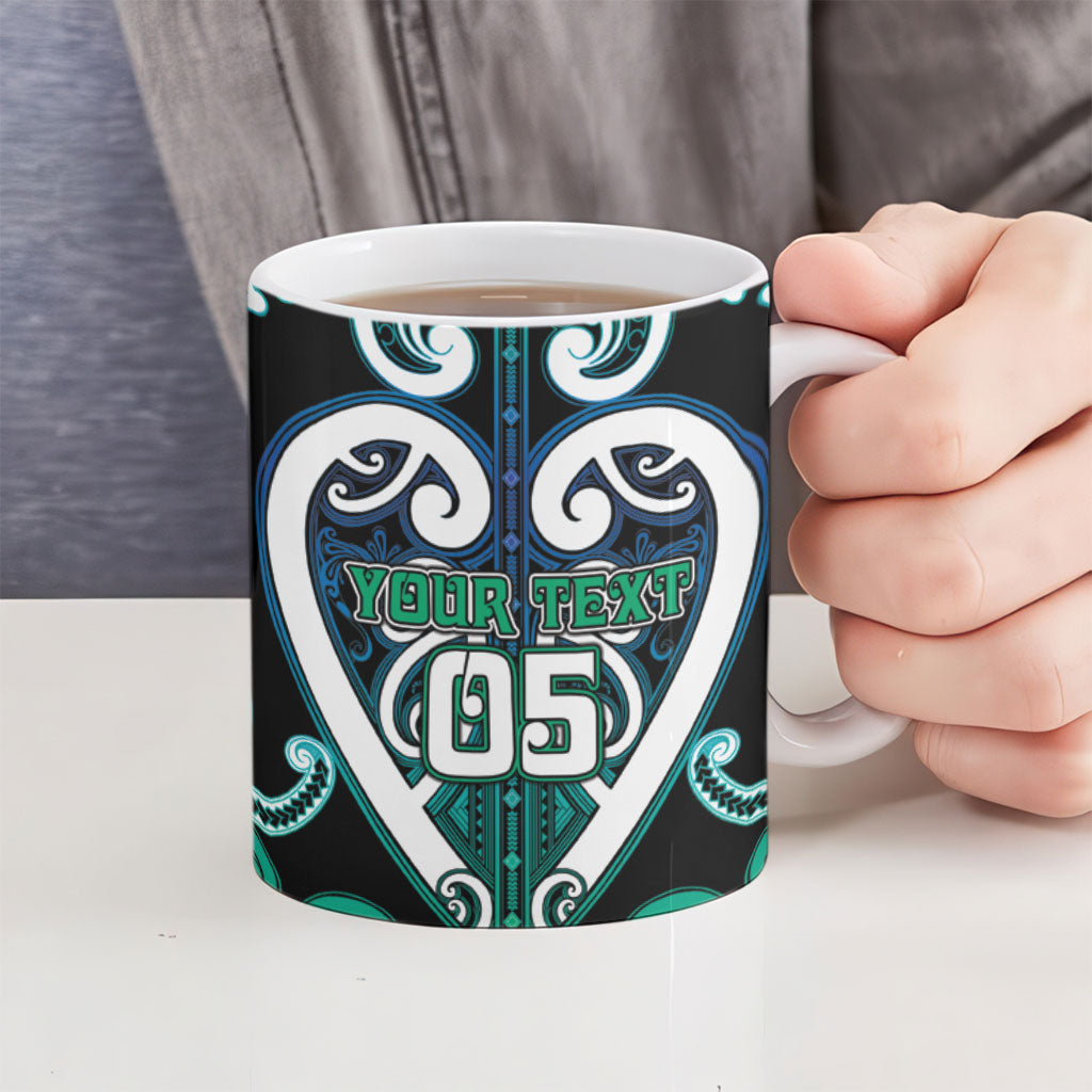 Custom Aotearoa Ngati Ranginui Ceramic Mug Maori Tribal Pattern