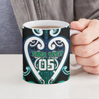 Custom Aotearoa Ngati Ranginui Ceramic Mug Maori Tribal Pattern