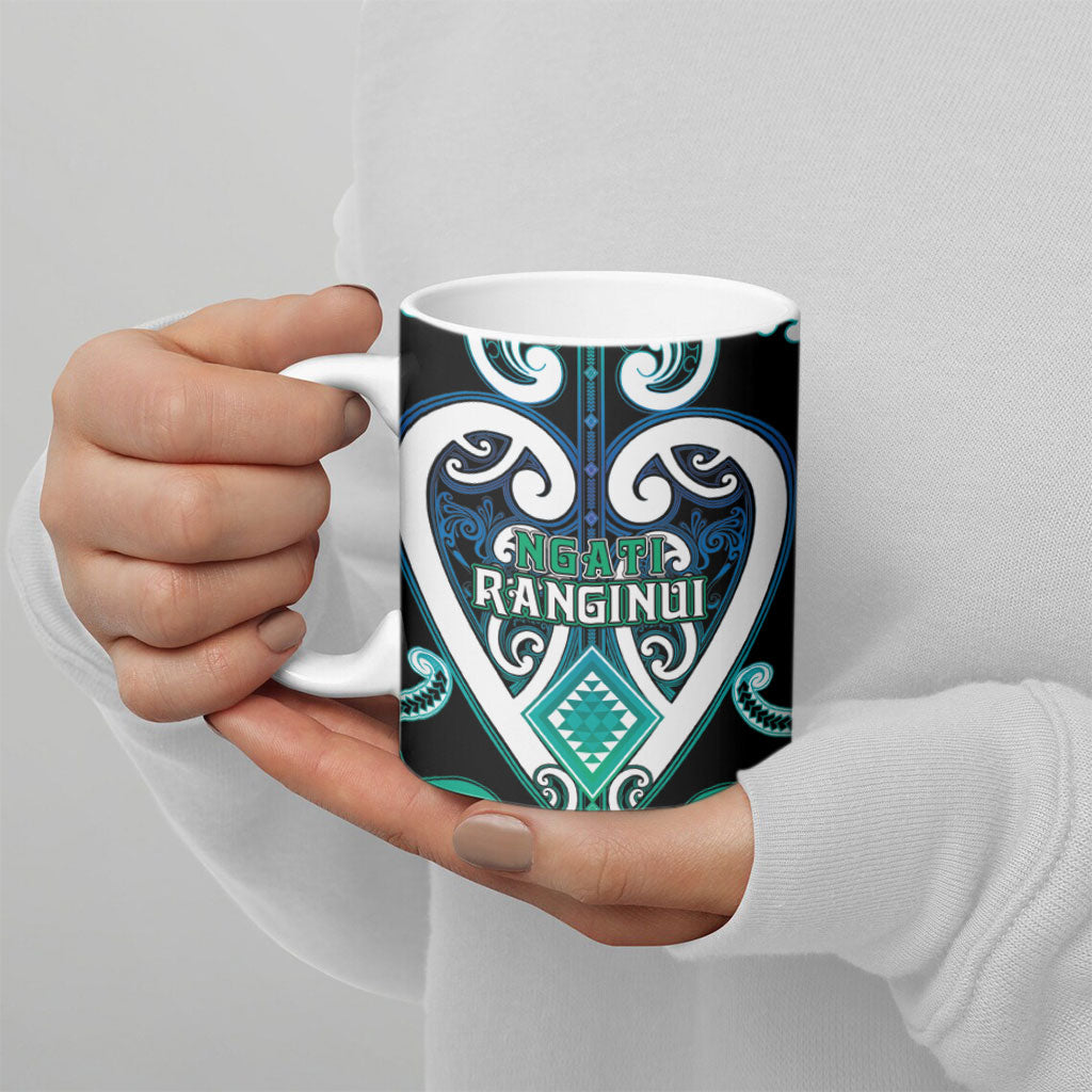Custom Aotearoa Ngati Ranginui Ceramic Mug Maori Tribal Pattern