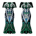Custom Aotearoa Ngati Ranginui Couples Matching Mermaid Dress and Hawaiian Shirt Maori Tribal Pattern