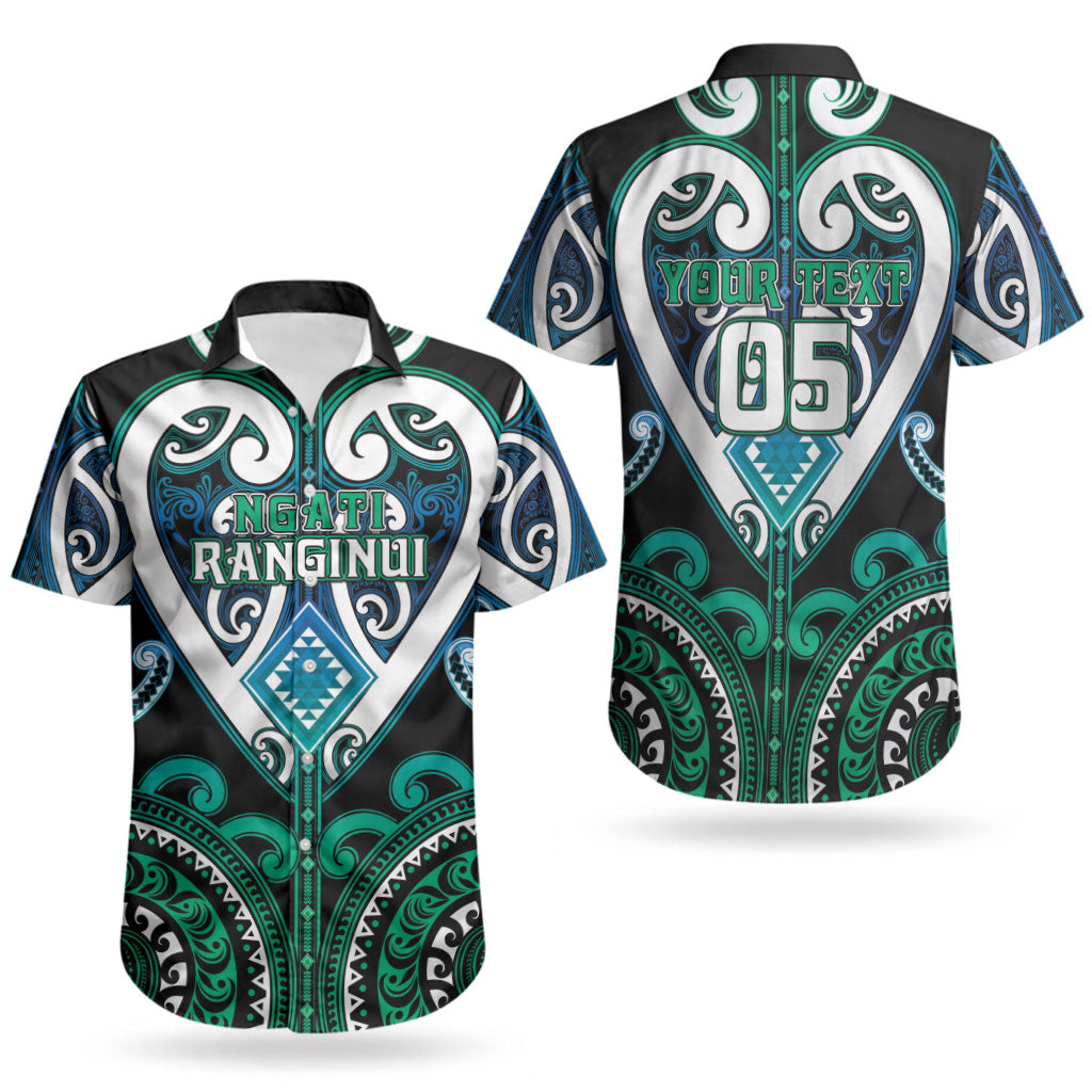 Custom Aotearoa Ngati Ranginui Couples Matching Off Shoulder Maxi Dress and Hawaiian Shirt Maori Tribal Pattern