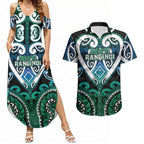 Custom Aotearoa Ngati Ranginui Couples Matching Summer Maxi Dress and Hawaiian Shirt Maori Tribal Pattern
