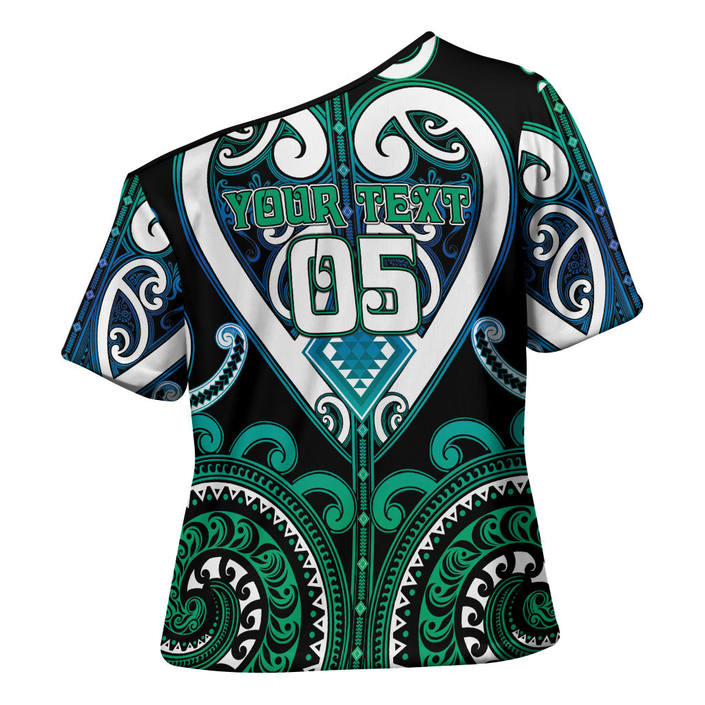 Custom Aotearoa Ngati Ranginui Cross Shoulder Shirt Maori Tribal Pattern