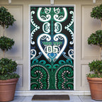Custom Aotearoa Ngati Ranginui Door Cover Maori Tribal Pattern