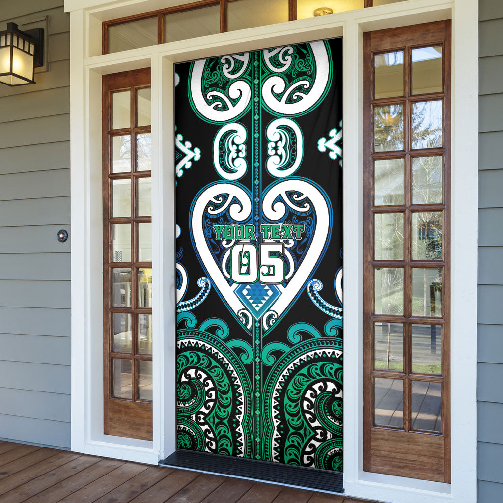 Custom Aotearoa Ngati Ranginui Door Cover Maori Tribal Pattern