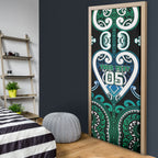 Custom Aotearoa Ngati Ranginui Door Cover Maori Tribal Pattern