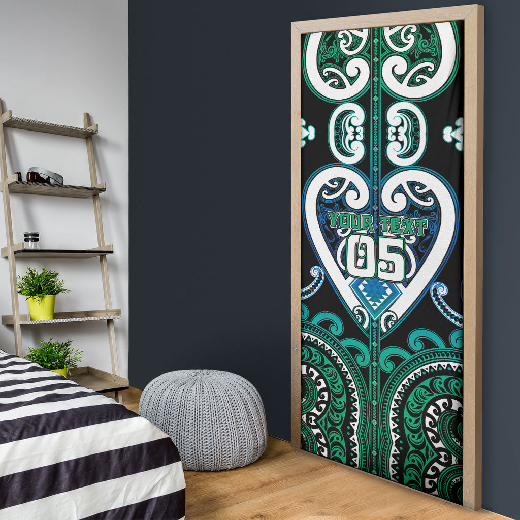 Custom Aotearoa Ngati Ranginui Door Cover Maori Tribal Pattern