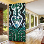 Custom Aotearoa Ngati Ranginui Door Cover Maori Tribal Pattern