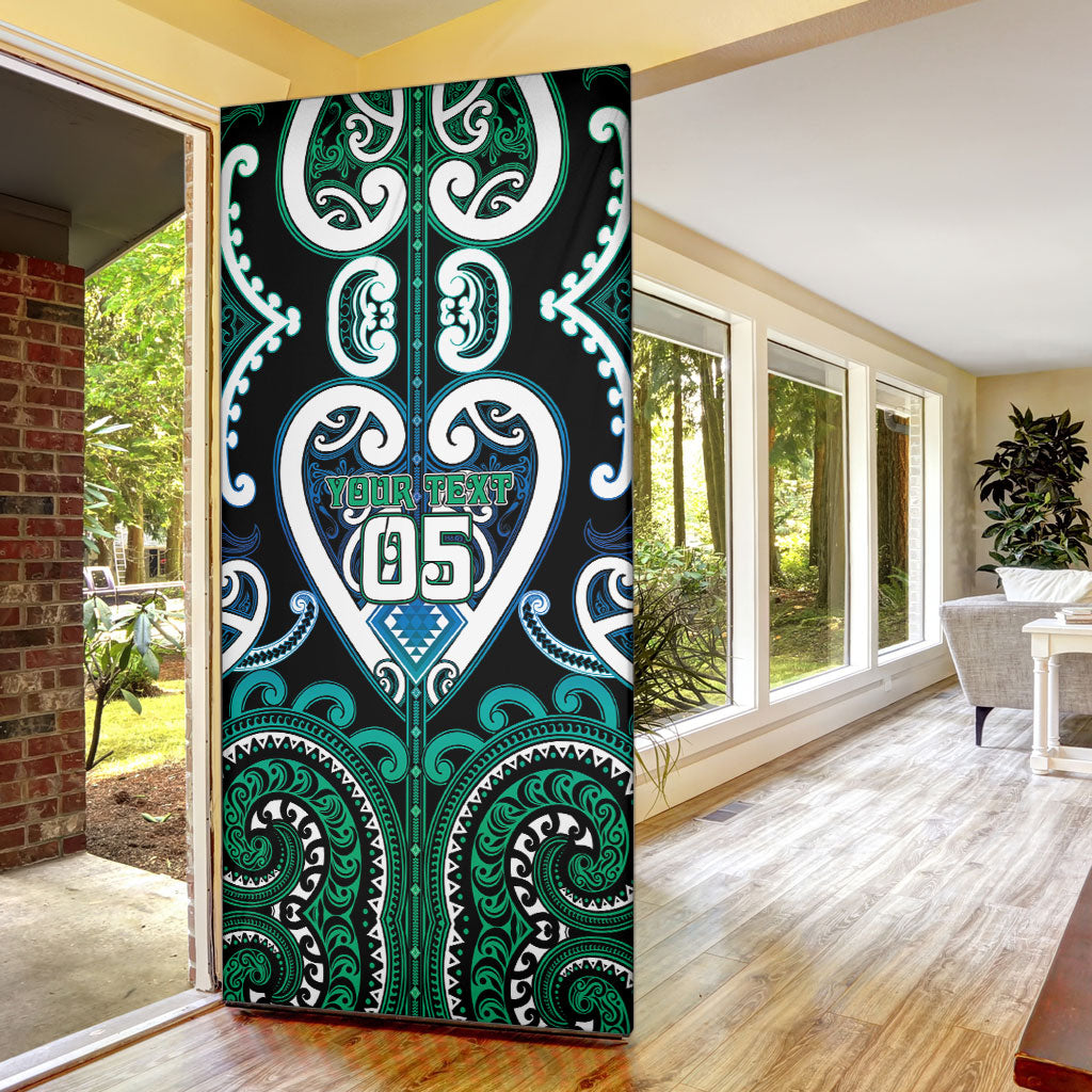 Custom Aotearoa Ngati Ranginui Door Cover Maori Tribal Pattern