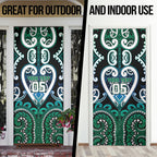 Custom Aotearoa Ngati Ranginui Door Cover Maori Tribal Pattern