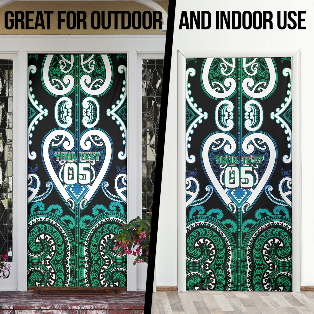 Custom Aotearoa Ngati Ranginui Door Cover Maori Tribal Pattern