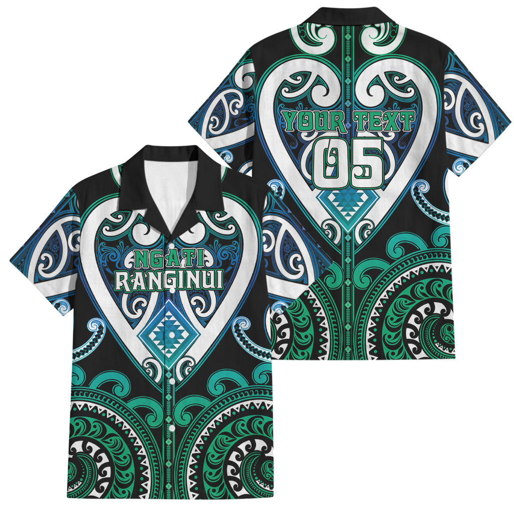 Custom Aotearoa Ngati Ranginui Family Matching Short Sleeve Bodycon Dress and Hawaiian Shirt Maori Tribal Pattern