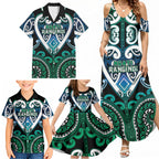 Custom Aotearoa Ngati Ranginui Family Matching Summer Maxi Dress and Hawaiian Shirt Maori Tribal Pattern