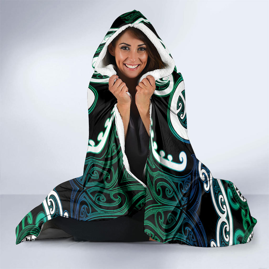 Aotearoa Ngati Ranginui Hooded Blanket Maori Tribal Pattern