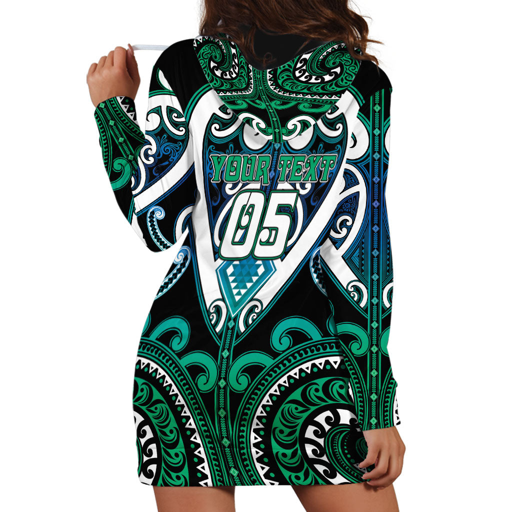 Custom Aotearoa Ngati Ranginui Hoodie Dress Maori Tribal Pattern