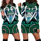 Custom Aotearoa Ngati Ranginui Hoodie Dress Maori Tribal Pattern