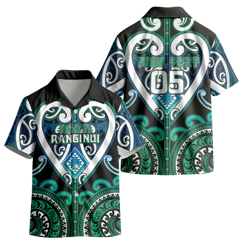 Custom Aotearoa Ngati Ranginui Kid Hawaiian Shirt Maori Tribal Pattern