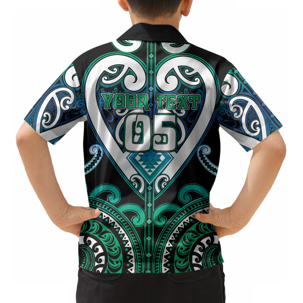 Custom Aotearoa Ngati Ranginui Kid Hawaiian Shirt Maori Tribal Pattern
