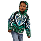 Custom Aotearoa Ngati Ranginui Kid Hoodie Maori Tribal Pattern