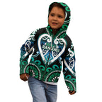 Custom Aotearoa Ngati Ranginui Kid Hoodie Maori Tribal Pattern