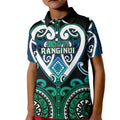 Custom Aotearoa Ngati Ranginui Kid Polo Shirt Maori Tribal Pattern