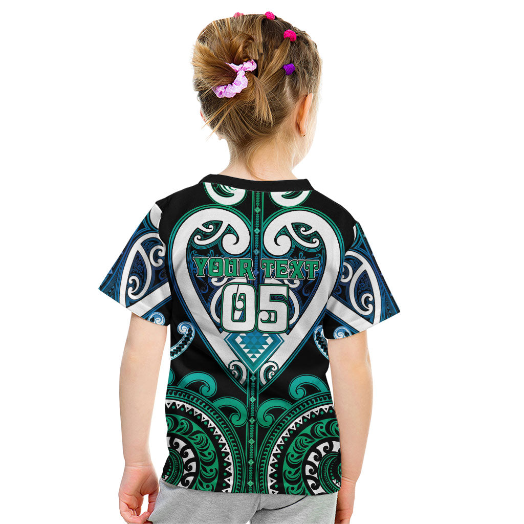 Custom Aotearoa Ngati Ranginui Kid T Shirt Maori Tribal Pattern