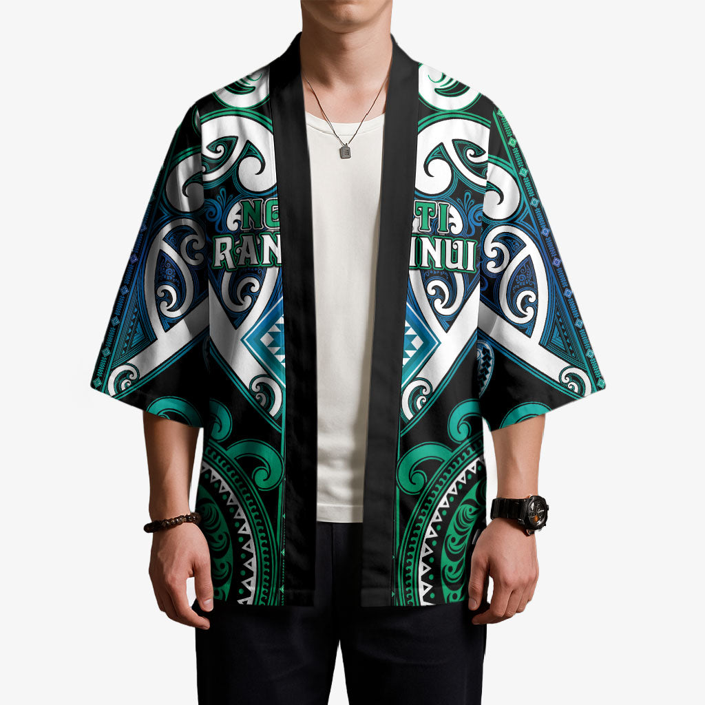 Custom Aotearoa Ngati Ranginui Kimono Maori Tribal Pattern
