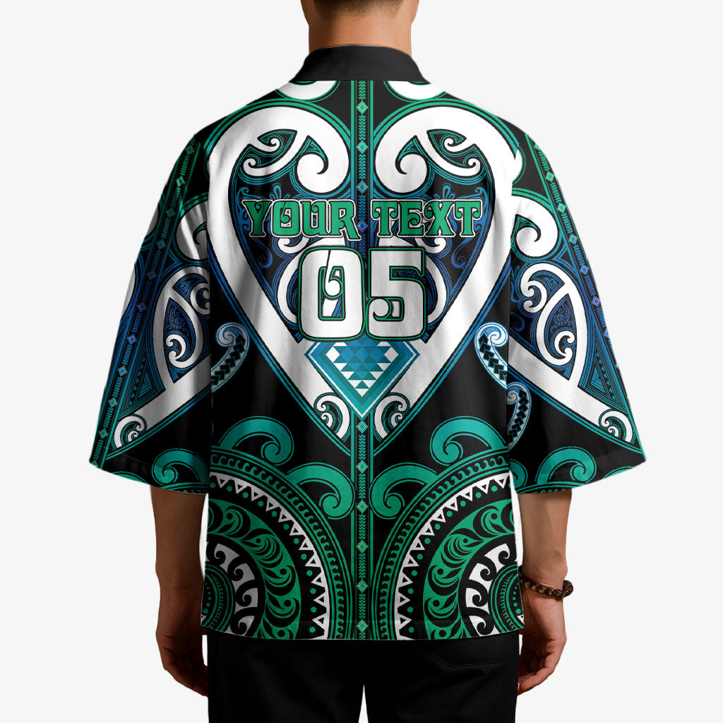Custom Aotearoa Ngati Ranginui Kimono Maori Tribal Pattern