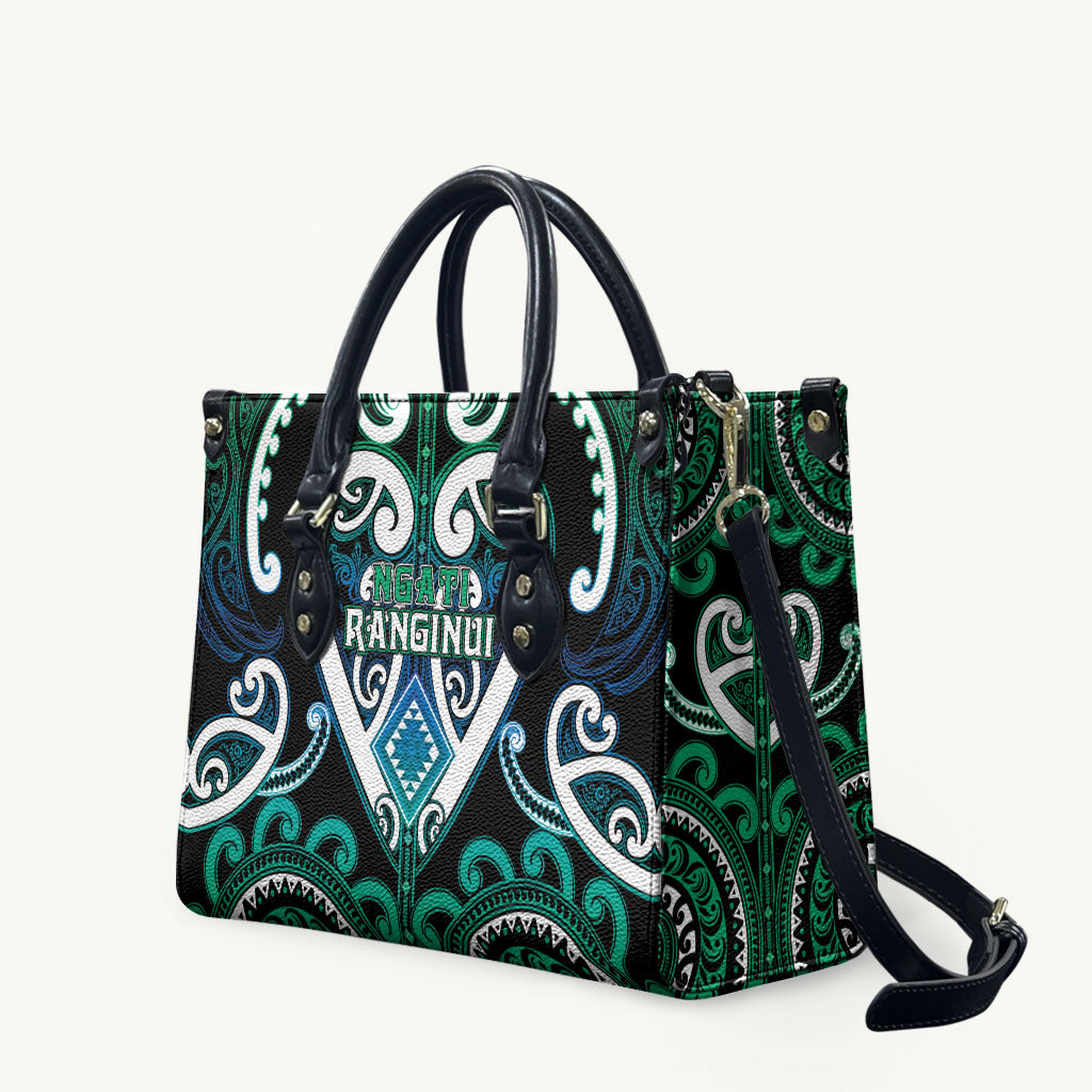 Aotearoa Ngati Ranginui Leather Bag Maori Tribal Pattern