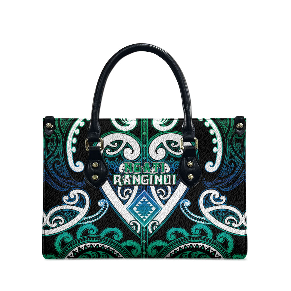 Aotearoa Ngati Ranginui Leather Bag Maori Tribal Pattern
