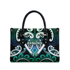 Aotearoa Ngati Ranginui Leather Bag Maori Tribal Pattern