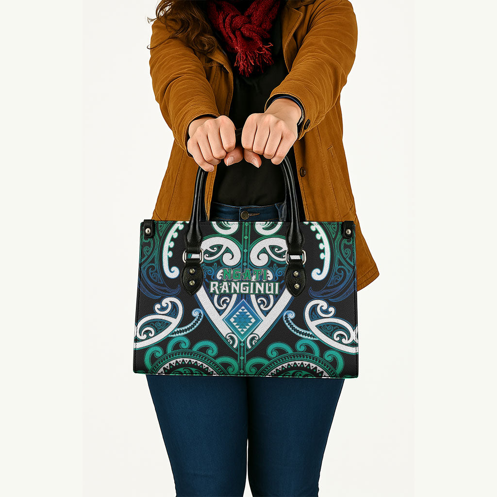 Aotearoa Ngati Ranginui Leather Bag Maori Tribal Pattern