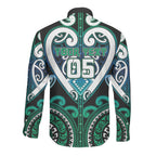 Custom Aotearoa Ngati Ranginui Long Sleeve Button Shirt Maori Tribal Pattern
